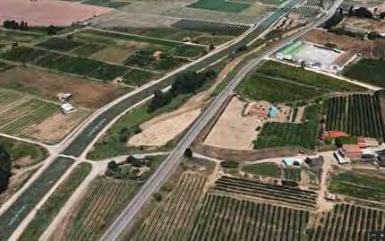 Vista aèria de la Femosa i la carretera N-230