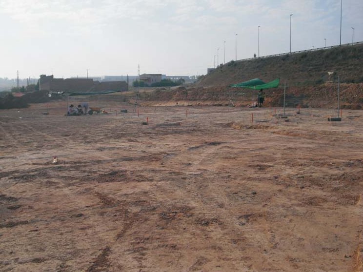Vista general dels treballs d'excavació des de l'extrem nord